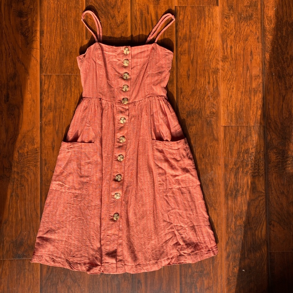 button down sundress with pockets